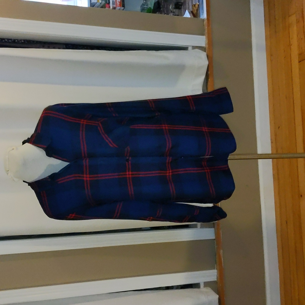 Francesca's plaid, button up shirt size Large